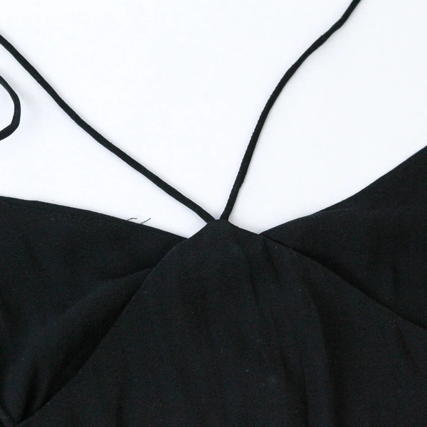 Dex Hi Low Lightweight Black Tank Top Spaghetti Straps Women's XS