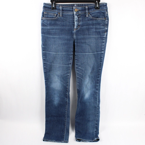 St John's Bay Medium Wash Straight-Leg Denim Jeans Women's Size 4P