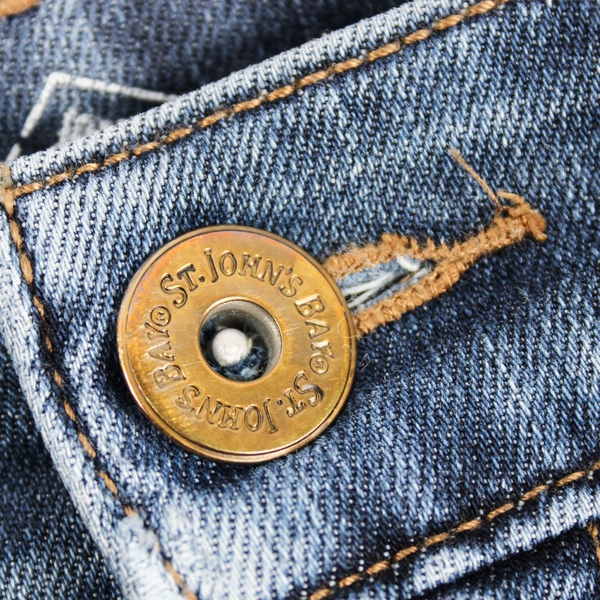 St John's Bay Medium Wash Straight-Leg Denim Jeans Women's Size 4P