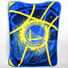 Golden Warriors Northwest Fluffy Fleece Throw Blanket 62.5" x 75.5" Blue/Yellow