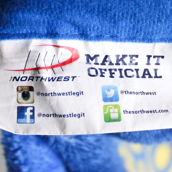 Golden Warriors Northwest Fluffy Fleece Throw Blanket 62.5" x 75.5" Blue/Yellow