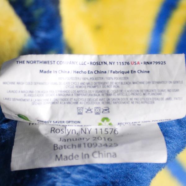 Golden Warriors Northwest Fluffy Fleece Throw Blanket 62.5" x 75.5" Blue/Yellow