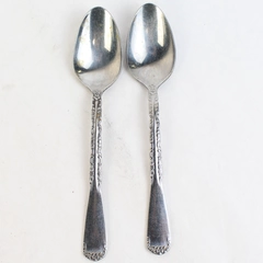 Lot of 2 Northland Stainless Teaspoons Scroll Pattern