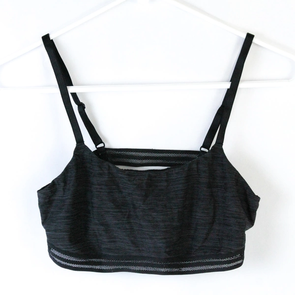 Victoria's Secret Women's Bralette M Heather Black No Pad No Wire Good Condition