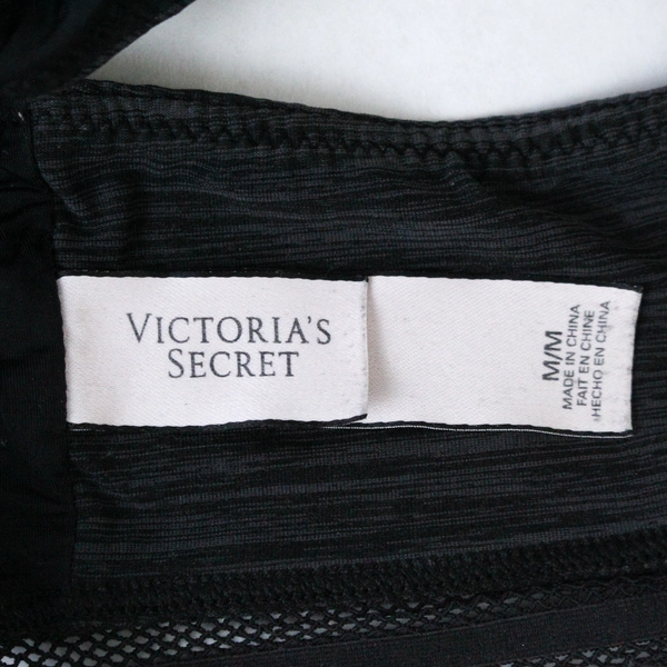 Victoria's Secret Women's Bralette M Heather Black No Pad No Wire Good Condition
