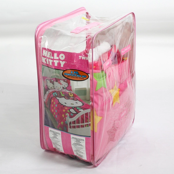 Hello Kitty Twin Bedspread Quilt Pink Kids Bedding 100% Polyester 66" x 86"