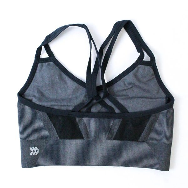 All In Motion Women's Sports Bra Size S Black Gray Cross Back Light Support