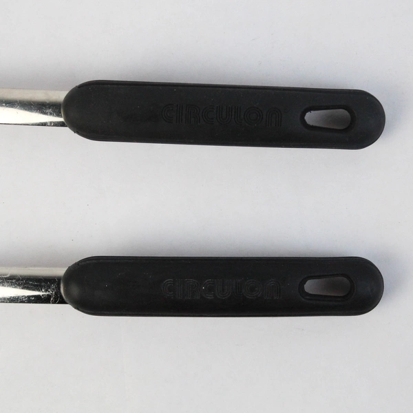 Set of 3 Utensils Silicone Kitchen Black Silver 2 Circulon & Unbranded