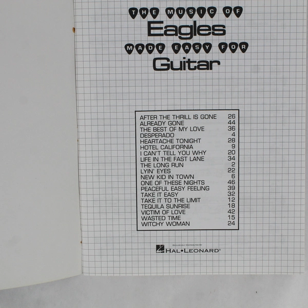 The Music of the Eagles Made Easy for Guitar Sheet Music Songbook Paperback