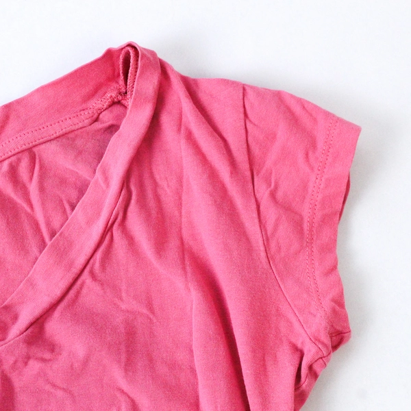 Oh Mamma Pink V-Neck Maternity Top Shirt Size Small Short Sleeve Cotton Blend