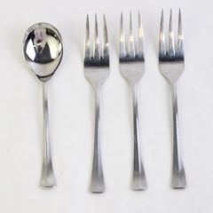 Lot Of 4 Ekco Silver Flatware Colonial Richmond 3 Salad Forks, 1 Teaspoon