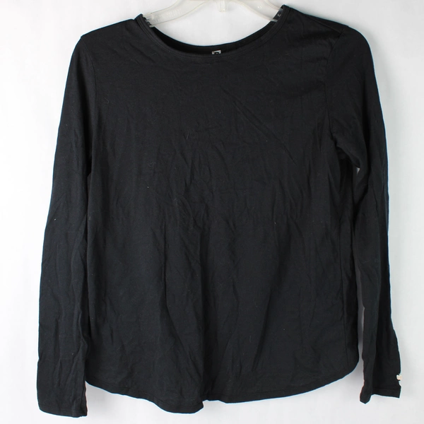 Fabletics Long Sleeve Open Back Athletic Shirt Top Black Women's Size XS