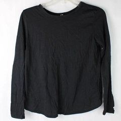 Fabletics Long Sleeve Open Back Athletic Shirt Top Black Women's Size XS