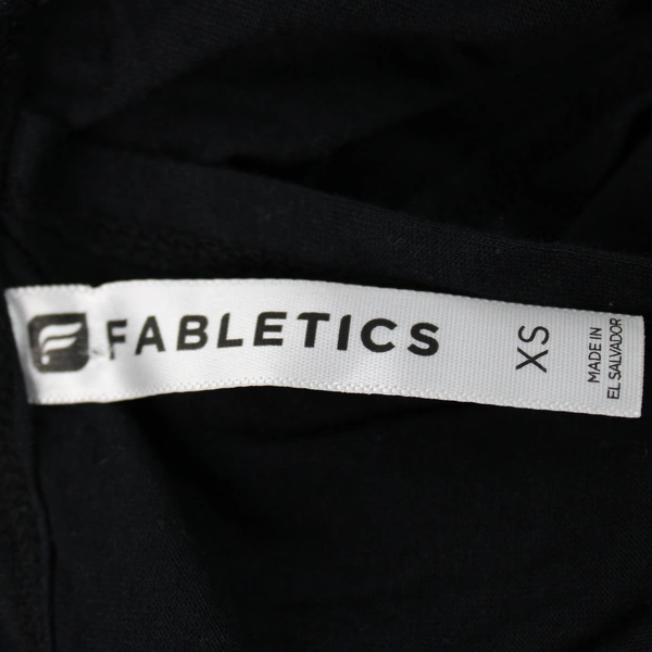 Fabletics Long Sleeve Open Back Athletic Shirt Top Black Women's Size XS