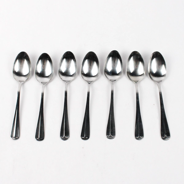 Lot of 7 Cambridge Teaspoons, American Pride Stainless Steel 6"