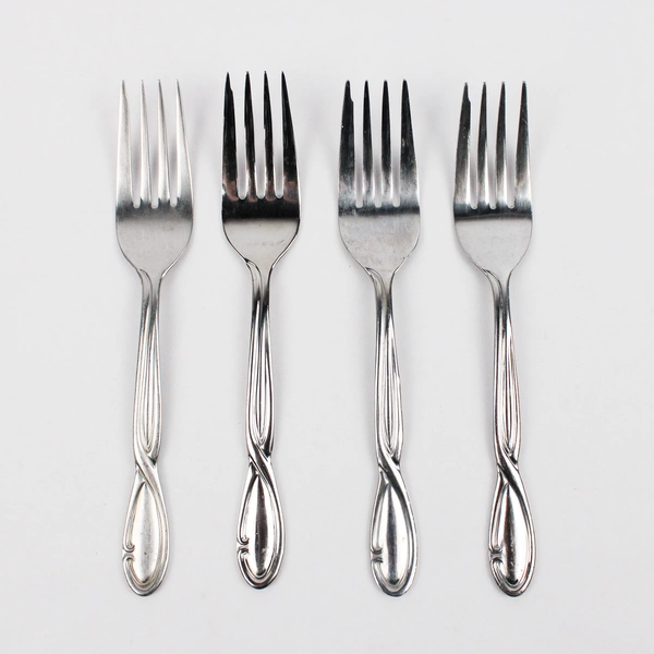 Set of 4 Farberware Trieste Stainless Steel Salad Forks