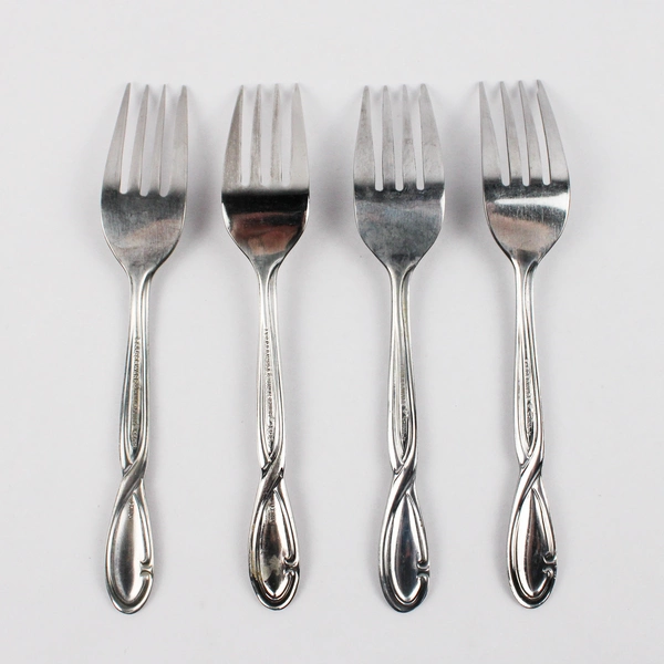 Set of 4 Farberware Trieste Stainless Steel Salad Forks