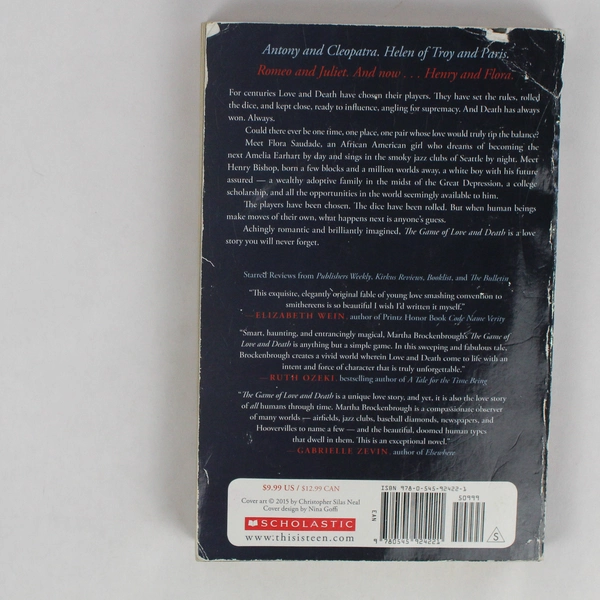 The Game of Love and Death by Martha Brockenbrough 2015 Paperback