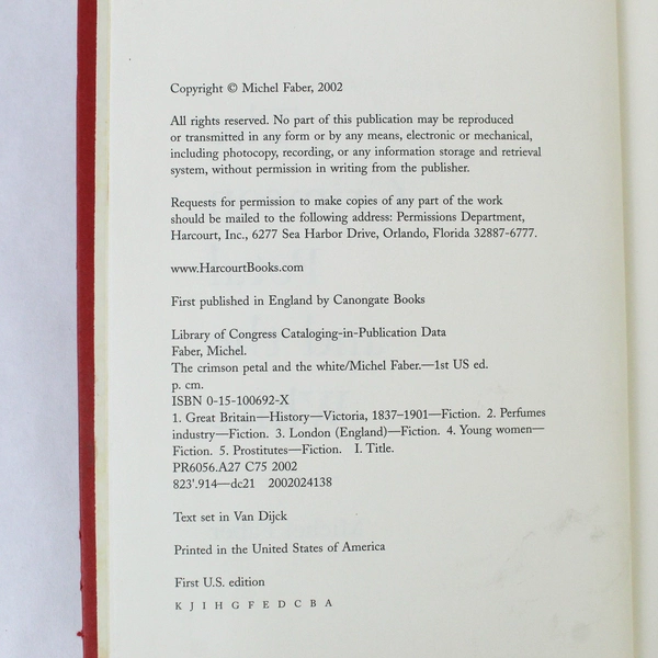 The Crimson Petal and the White by Michel Faber 2002 Hardcover - Stains