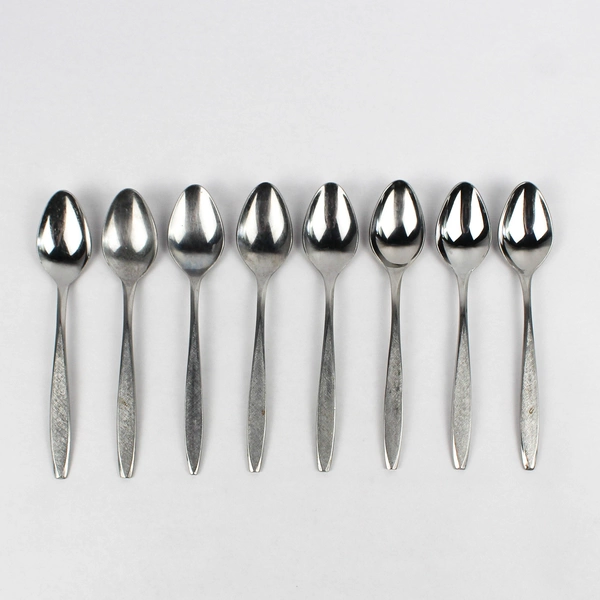 Lot Of 8 Ekco Silver Flatware Corsair (Stainless) Teaspoons