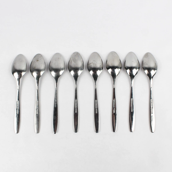 Lot Of 8 Ekco Silver Flatware Corsair (Stainless) Teaspoons