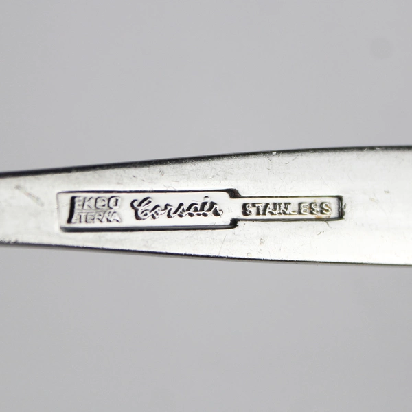 Lot Of 8 Ekco Silver Flatware Corsair (Stainless) Teaspoons