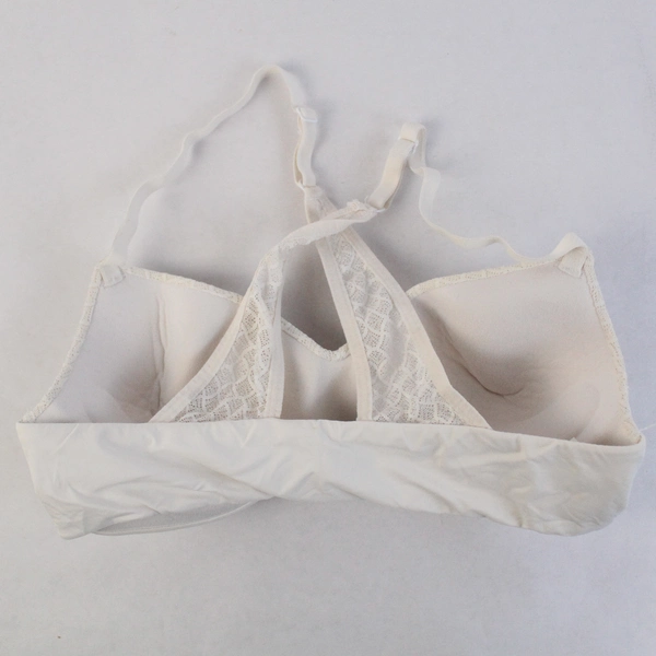 Maidenform Lacy White Nylon Wireless Bra Women's Size Small Flawed