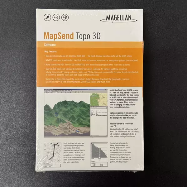 Magellan MapSend Topo 3D Software, 980611-09 USA Version 1