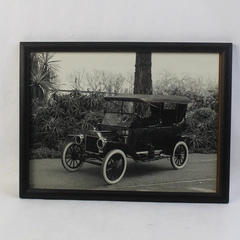 1913 Framed Black And White Ford Model T Touring Car Photograph