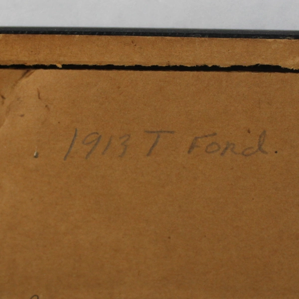 1913 Framed Black And White Ford Model T Touring Car Photograph