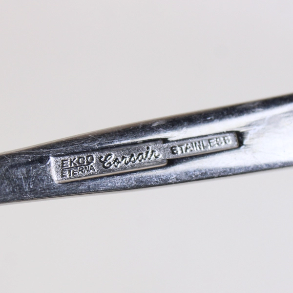 Lot Of 4 Ekco Silver Flatware Corsair (Stainless)  Place/Oval Soup Spoons