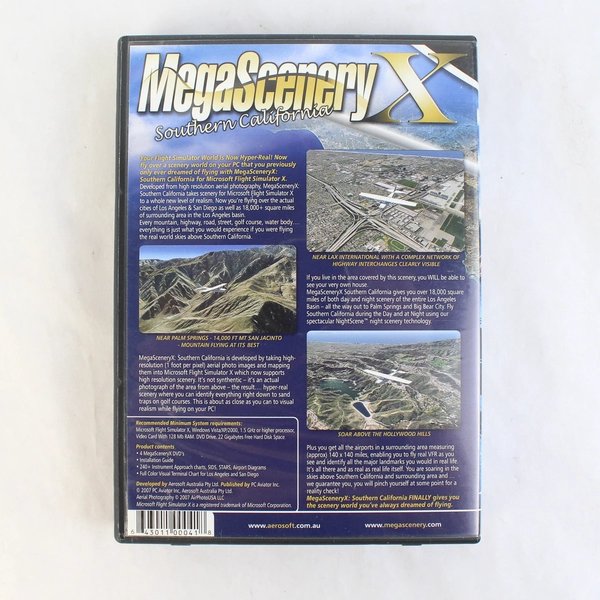 PC Aviator MegaScenery X Southern California Scenery Expansion Flight Sim X