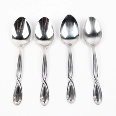 Set of 4 Farberware Trieste Stainless Steel Dinner Spoons 7" 