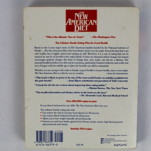 The New American Diet by Sonja L and William E Connor 1989 Paperback