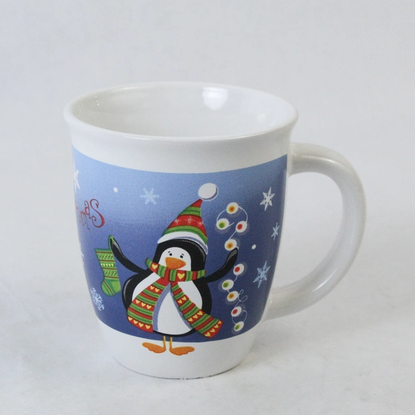 Royal Norfolk Christmas Mug With Penguin Graphic Dishwasher and Microwave Safe