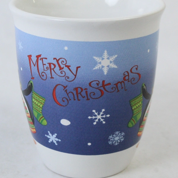 Royal Norfolk Christmas Mug With Penguin Graphic Dishwasher and Microwave Safe