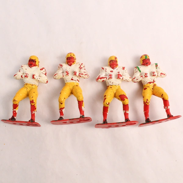 Lot of Nine 1969 Louis Marx Plastic Football Player Figures