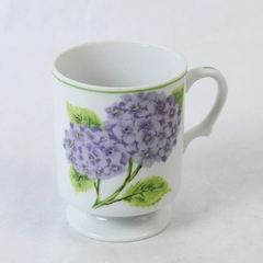 Spring Song Mug With Hydrangea Graphic With Ergonomic Handle and Made In Japan