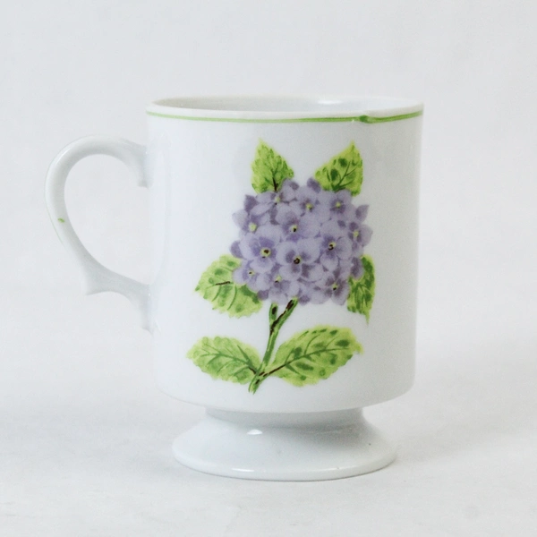 Spring Song Mug With Hydrangea Graphic With Ergonomic Handle and Made In Japan