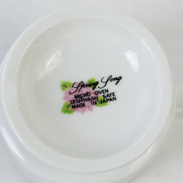 Spring Song Mug With Hydrangea Graphic With Ergonomic Handle and Made In Japan