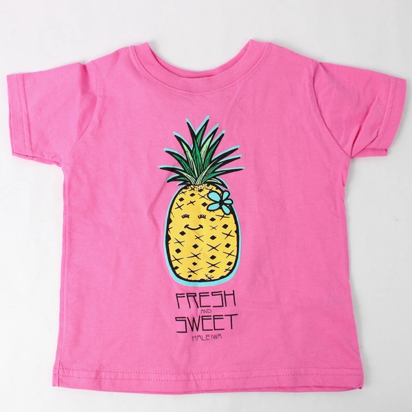 Tini Manini 18M Pineapple Graphic Print T-Shirt Pink Short Sleeve Haleiwa HI