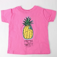 Tini Manini 18M Pineapple Graphic Print T-Shirt Pink Short Sleeve Haleiwa HI