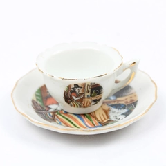 Vintage Flanders Belgian Miniature Bone China Tea Cup and Saucer 