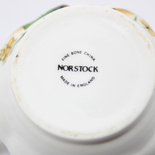 Norstock Of Wales Souvenir Miniature Bone China Teapot And Tea Bag Holder