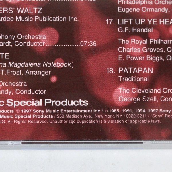 Music To Your Ears CD Various Artists Holiday Collection 1997 Sony