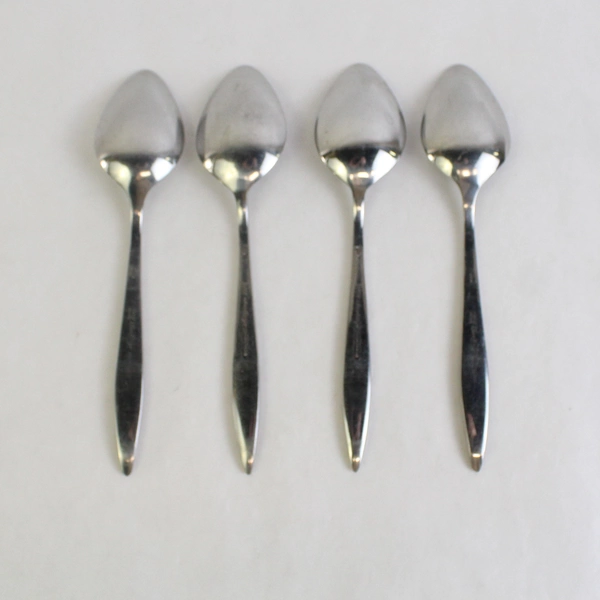 Lot Of 4 Ekco Silver Flatware Santiago Stainless Steel Oval Soup Spoons