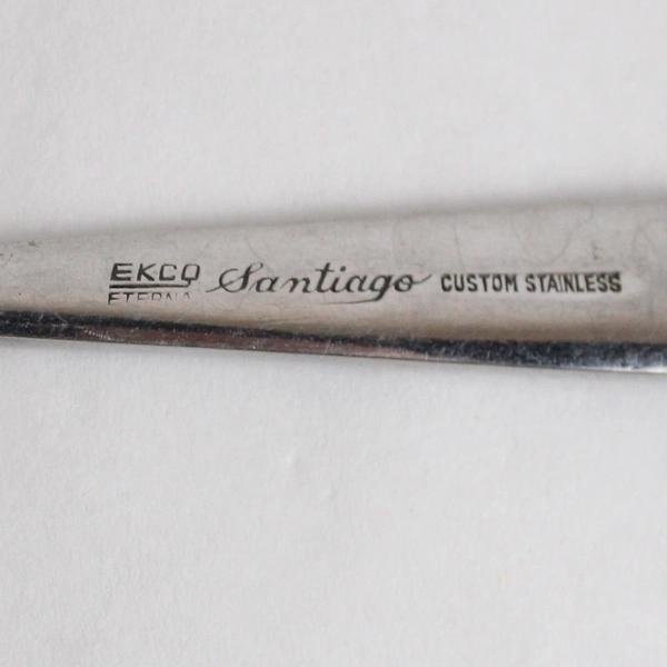 Lot Of 4 Ekco Silver Flatware Santiago Stainless Steel Oval Soup Spoons