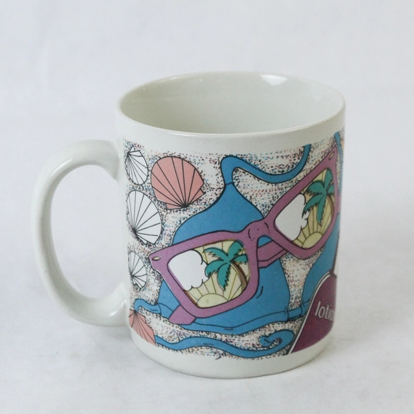 Beach Coffee Mug With Various Beach Related Graphics By agiftcorp