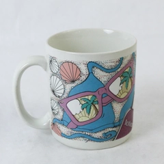 Beach Coffee Mug With Various Beach Related Graphics By agiftcorp