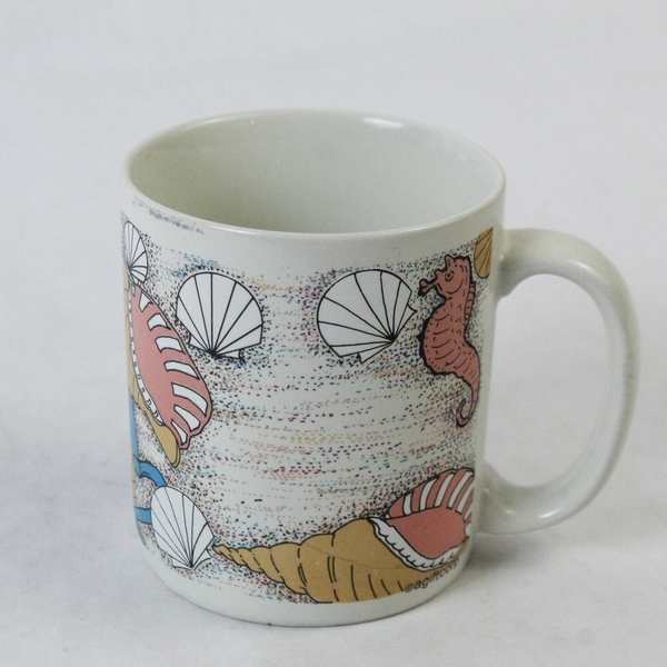 Beach Coffee Mug With Various Beach Related Graphics By agiftcorp